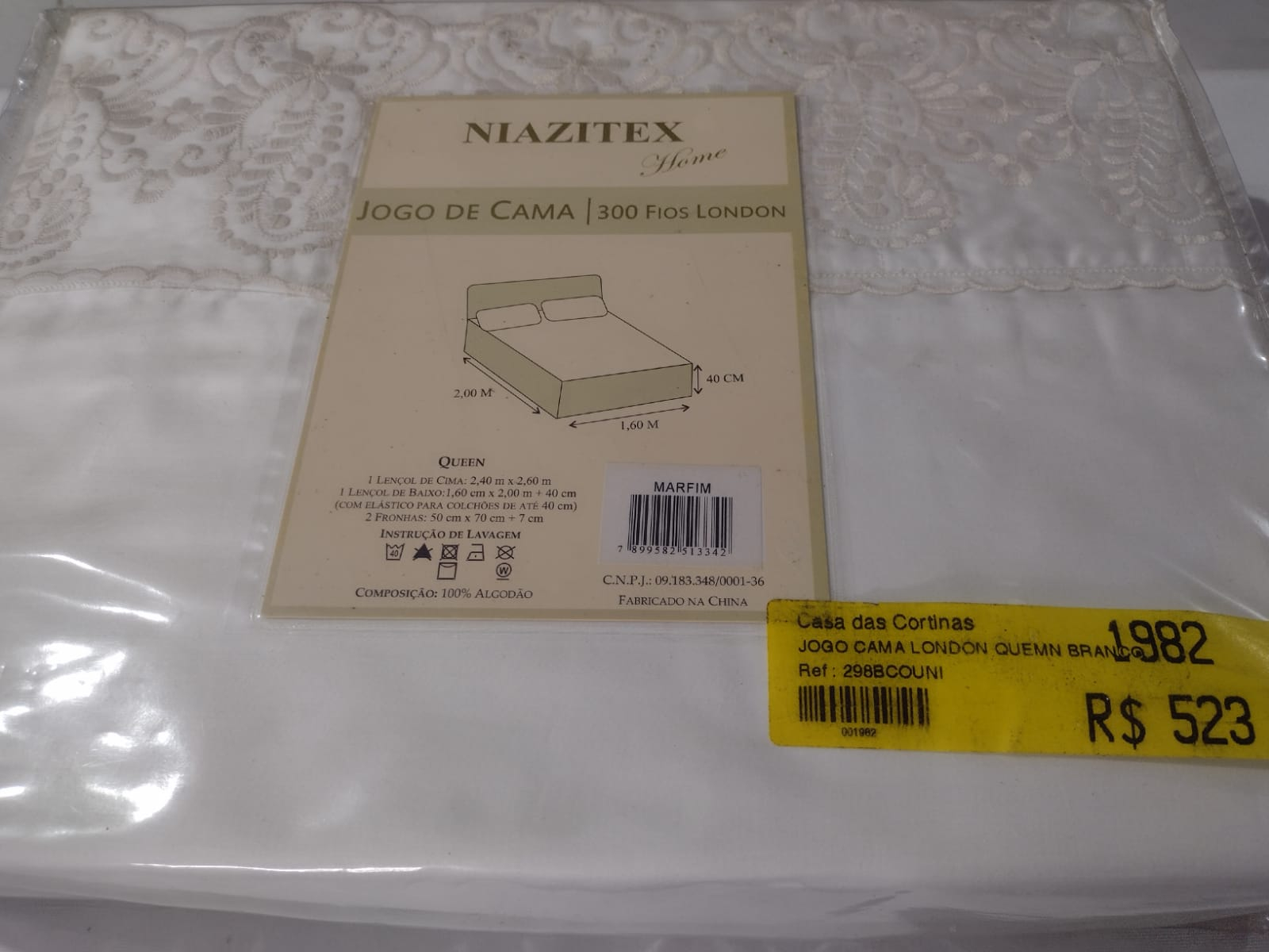 JOGO CAMA LONDON QUEMN BRANCO