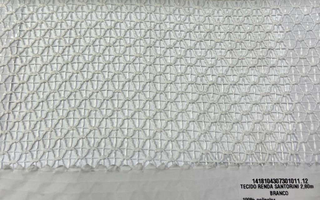 TECIDO RENDA SANTORINI 2.80M/BRANCO MARCA: VOGUE CONCEPT