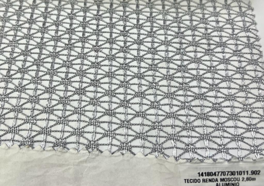 TECIDO RENDA MOSCOU 2.80M/ALUMINIO MARCA: VOGUE CONCEPT