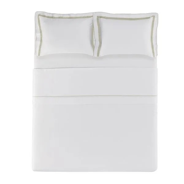 JOGO DE CAMA 4 PECAS LARA COR 1 BRANCOBEGE TAMANHOEMCM 29000X26000 RETANGULAR KING COMPOSICAO 100 ALGODAO 1 QUALIDADE 11