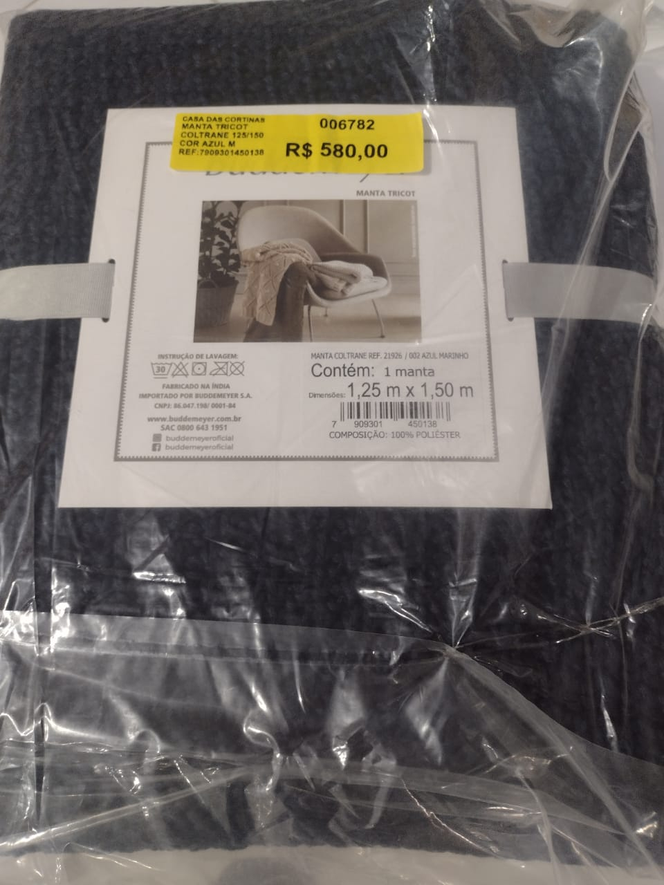 MANTA TRICOT COLTRANE 125/150 COR AZUL MARINHO