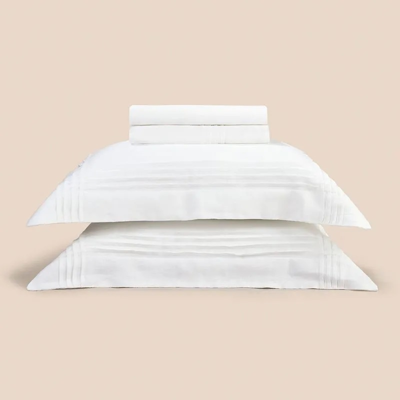 2,50M X 2,60M-JOGO CAMA 4PC ALAMEDA - BRANCO