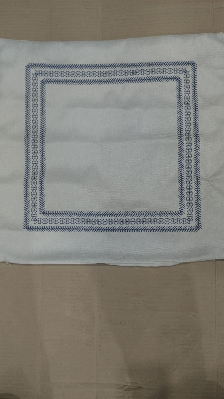 ST74 CAPA ALMOFADA MOLDURA 50X50 AZUL