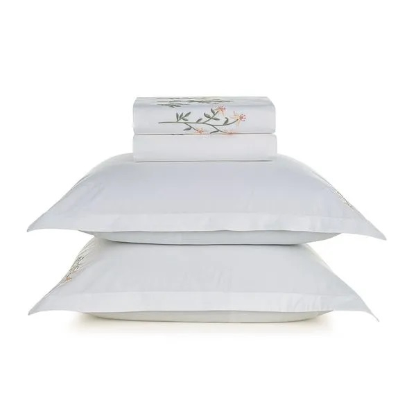 JOGO DE CAMA 4 PECAS BRIANA COR 1 BRANCO TAMANHOEMCM 22000X25000 RETANGULAR CASAL COMPOSICAO 100 ALGODAO 1 QUALIDADE 112