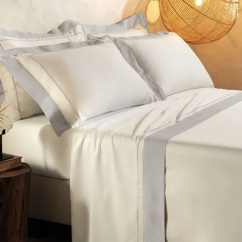 2,50M X 2,60M-JOGO CAMA 4PC SUPREMO - CINZA BOHO