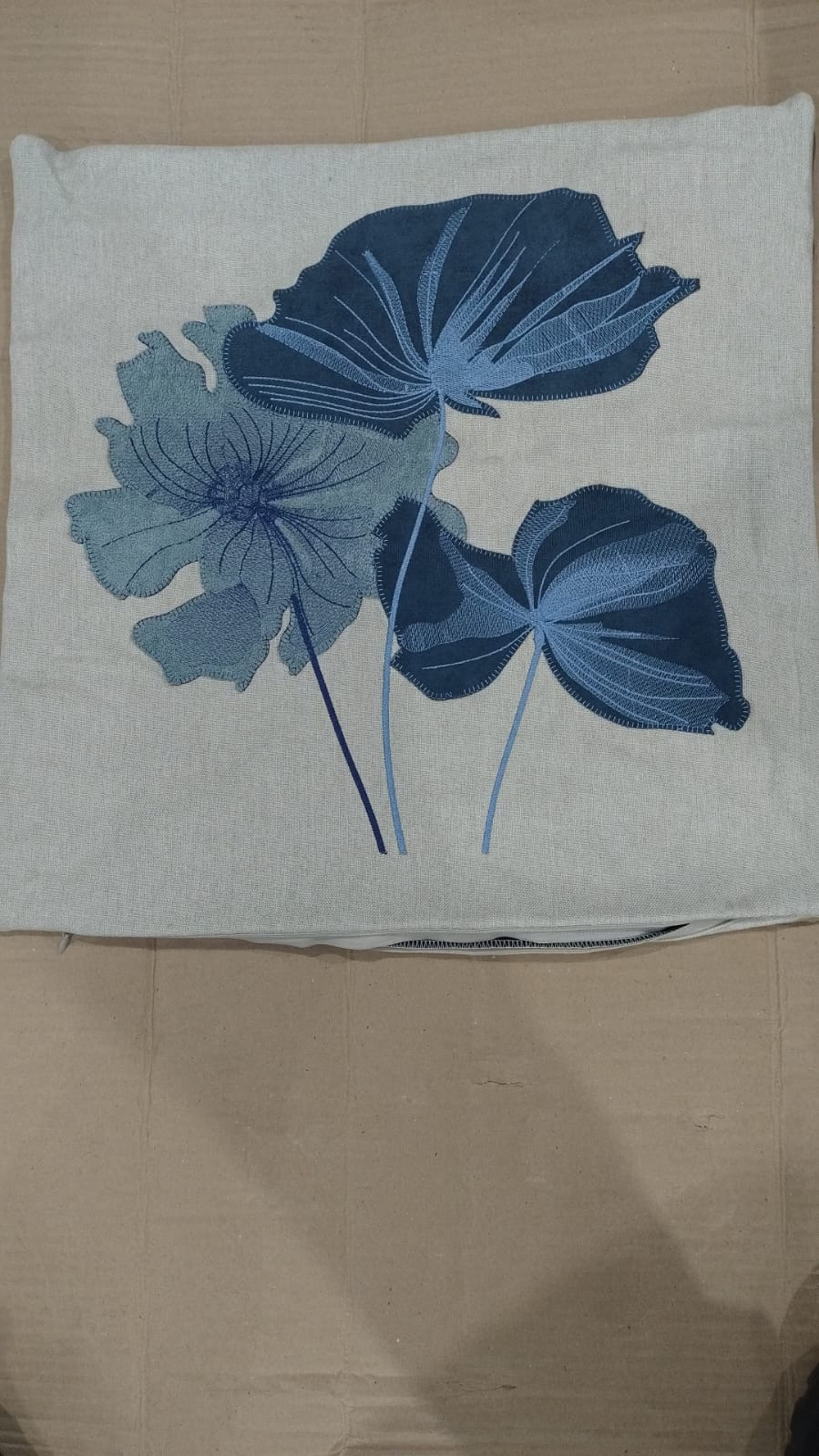 P8 CAPA ALMOFADA FLOR 50X50 AZUL