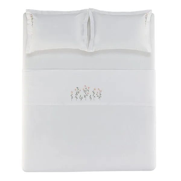 JOGO DE CAMA 4 PECAS BRIANA COR 1 BRANCO TAMANHOEMCM 24000X25000 RETANGULAR QUEEN COMPOSICAO 100 ALGODAO 1 QUALIDADE 112