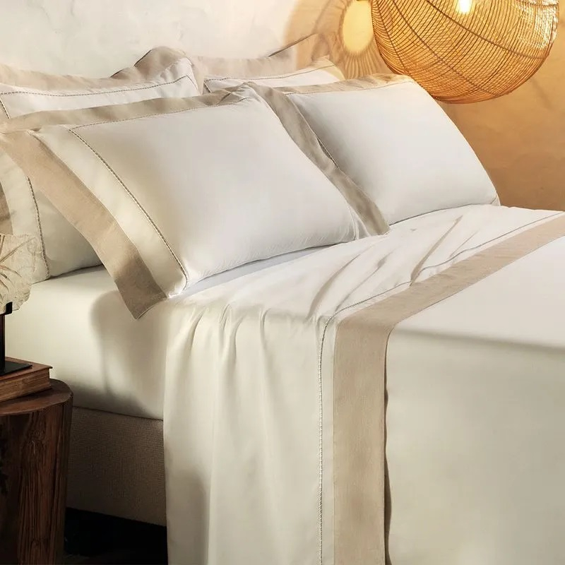 2,50M X 2,60M-JOGO CAMA 4PC SUPREMO - BEGE INSTINTO