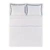JOGO DE CAMA 4 PECAS LARA COR 1 BRANCO AZUL TAMANHOEMCM 22000X26000 RETANGULAR CASAL COMPOSICAO 100 ALGODAO 1 QUALIDADE